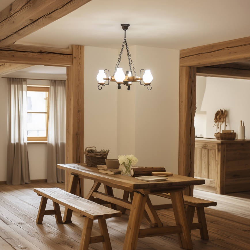 Brilagi - Ketiga lühter TIMONA 4xE14/40W/230V Ø 50 cm pöök