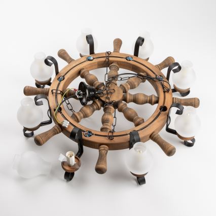 Brilagi - ketiga lühter TIMONA 8xE14/40W/230V, läbimõõt 70 cm, pöök