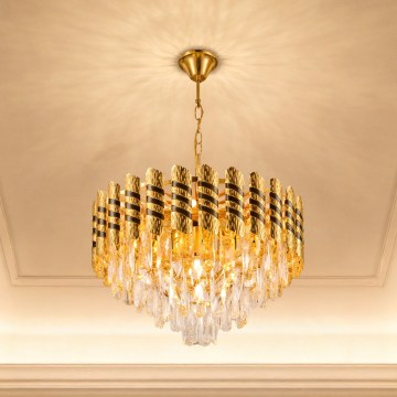 Brilagi - ketiga ripplühter CRISTAL 5xE14/40W/230V läbimõõt 38 cm