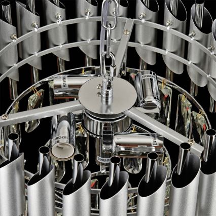 Brilagi - ketiga ripplühter ECLIPSE 5xE14/10W/230V, läbimõõt 38 cm, hõbedane