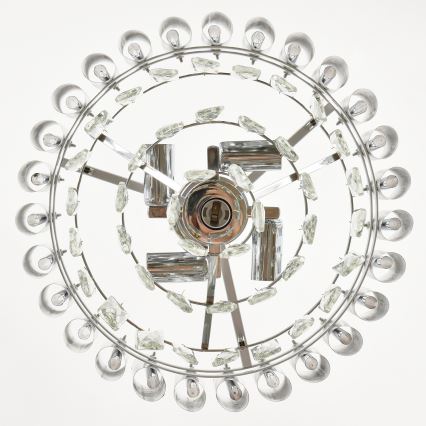 Brilagi - ketiga ripplühter ECLIPSE 5xE14/10W/230V, läbimõõt 38 cm, hõbedane