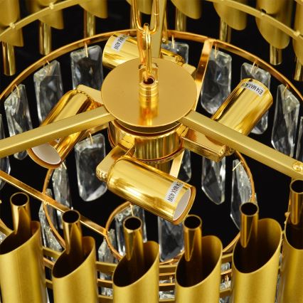 Brilagi - ketiga ripplühter ECLIPSE 5xE14/10W/230V, läbimõõt 38 cm, kuldne