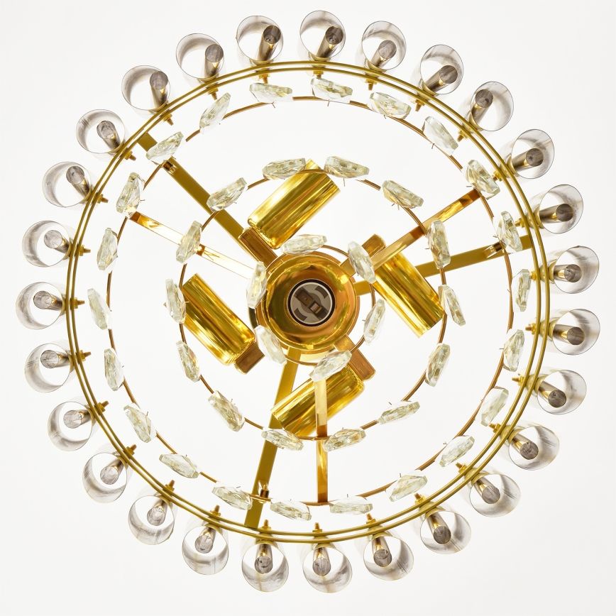 Brilagi - ketiga ripplühter ECLIPSE 5xE14/10W/230V, läbimõõt 38 cm, kuldne