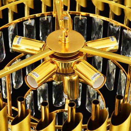 Brilagi - Ketiga ripplühter ECLIPSE 7xE14/10W/230V, läbimõõt 48 cm, kuldne