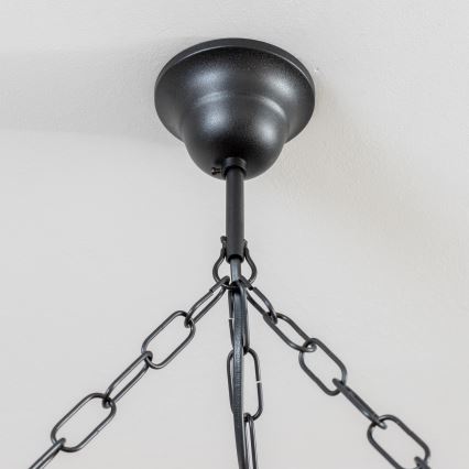 Brilagi - Ketiga ripplühter ROATA 6xE14/40W/230V läbimõõt 70 cm pöök/pähkel