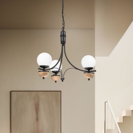 BRILAGI - ketiga rippuv LED-kroonlühter COTTAGE 3xG9/40W/230V tamm/valge