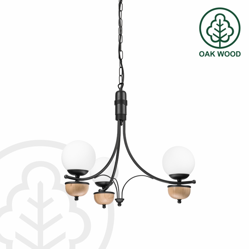 BRILAGI - ketiga rippuv LED-kroonlühter COTTAGE 3xG9/40W/230V tamm/valge