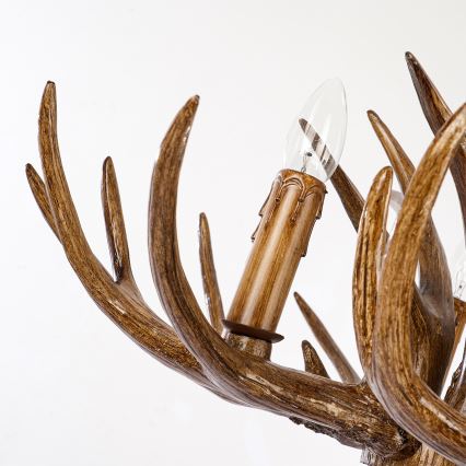 Brilagi - ketiga rippuv lühter DEER 6xE14/10W/230V, Ø 102 cm, sarvede kujundusega