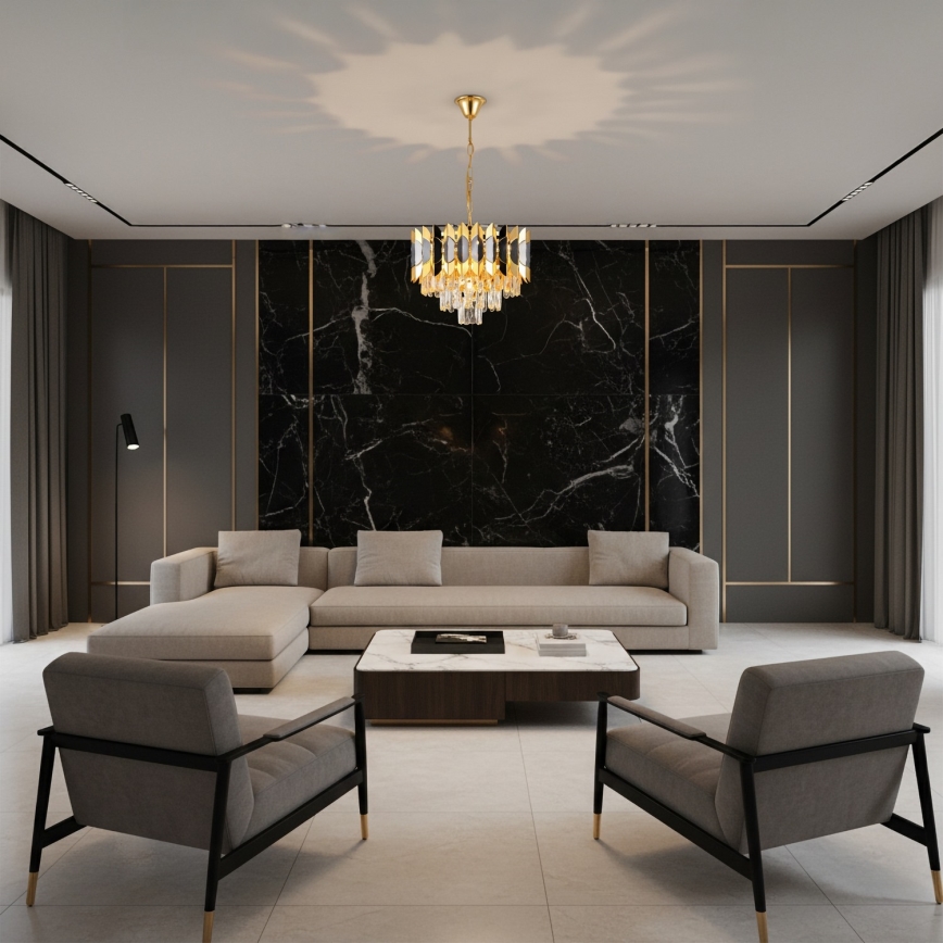 Brilagi - ketiga riputatav lühter CRISTAL 5xE14/40W/230V läbimõõt 38 cm