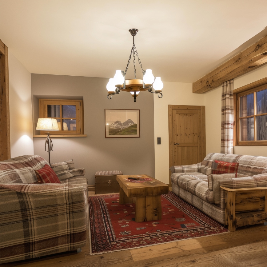 Brilagi - Ketiga riputatav lühter ROATA 5xE14/40W/230V Ø 50 cm pöök