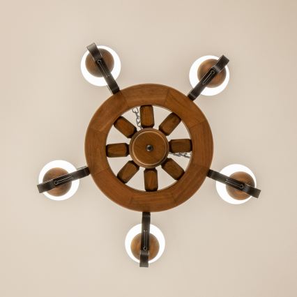 Brilagi - Ketiga riputatav lühter ROATA 5xE14/40W/230V Ø 50 cm pöök