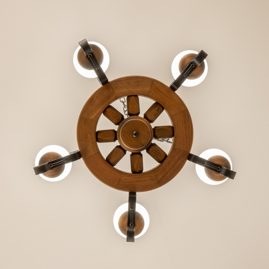 Brilagi - Ketiga riputatav lühter ROATA 5xE14/40W/230V Ø 50 cm pöök