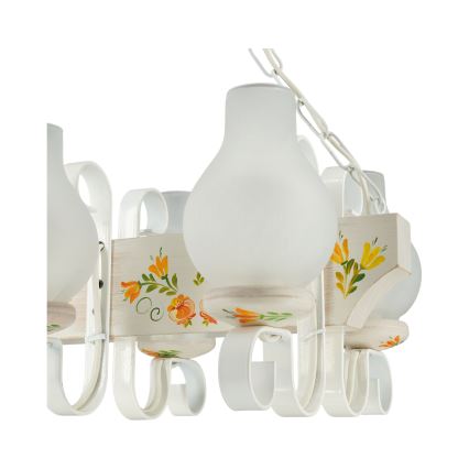 Brilagi - Kettaga rippuv lühter QUEEN 3xE14/40W/230V pöök/kreemjas