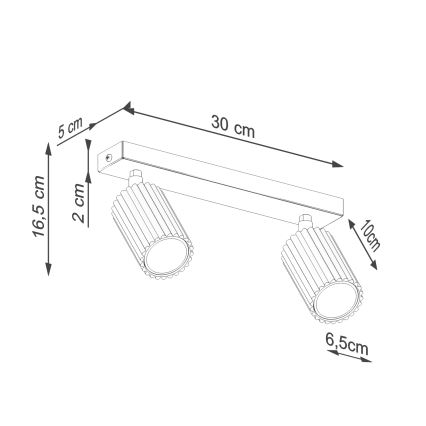 Brilagi - Kohtvalgusti CRESTO 2xGU10/10W/230V must