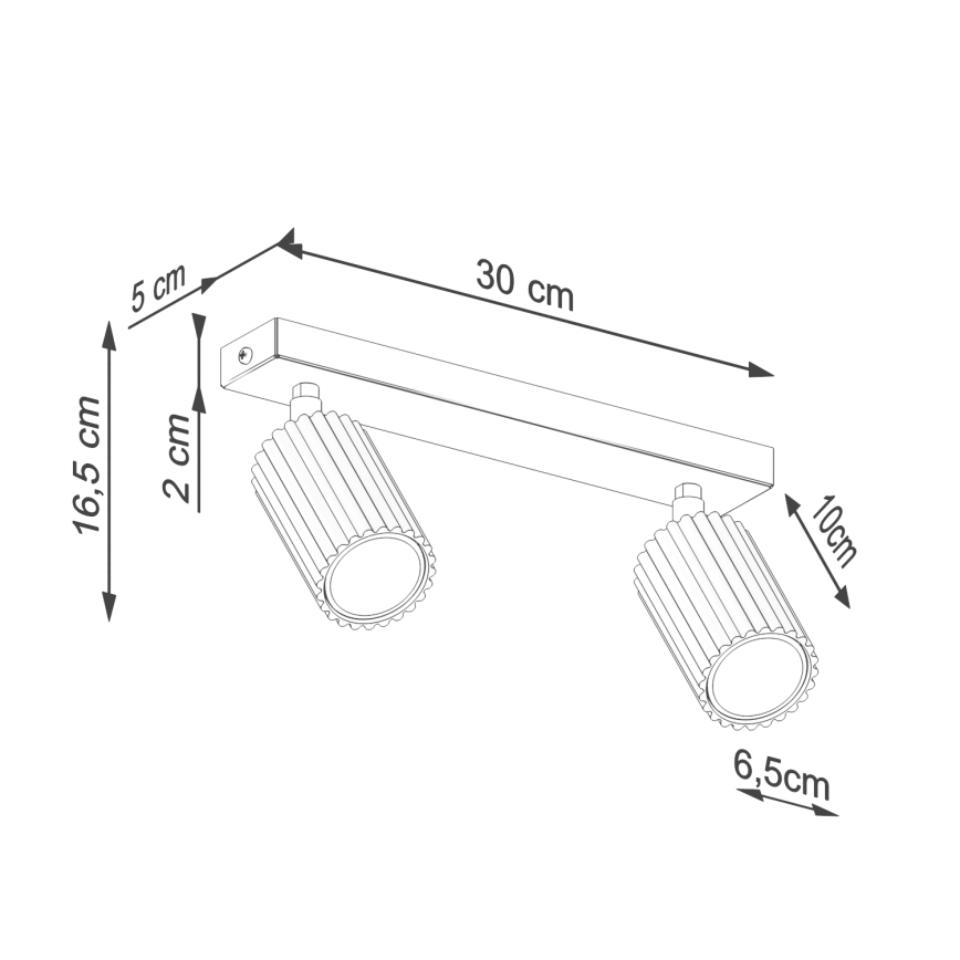 Brilagi - Kohtvalgusti CRESTO 2xGU10/10W/230V must