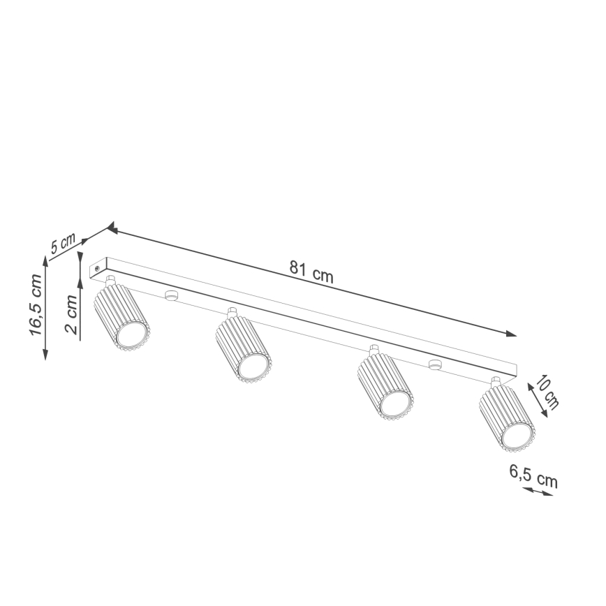Brilagi - Kohtvalgusti CRESTO 4xGU10/10W/230V must