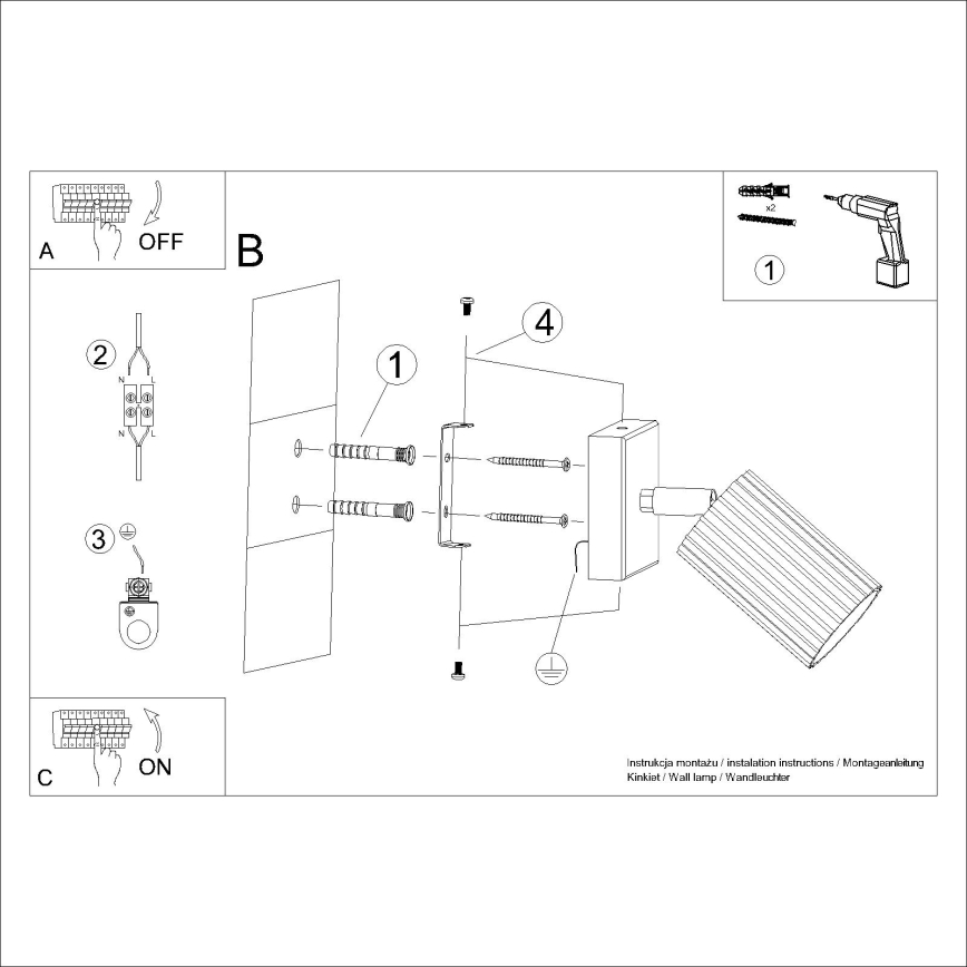 Brilagi - Kohtvalgusti seinale CRESTO 1xGU10/10W/230V kreemikas