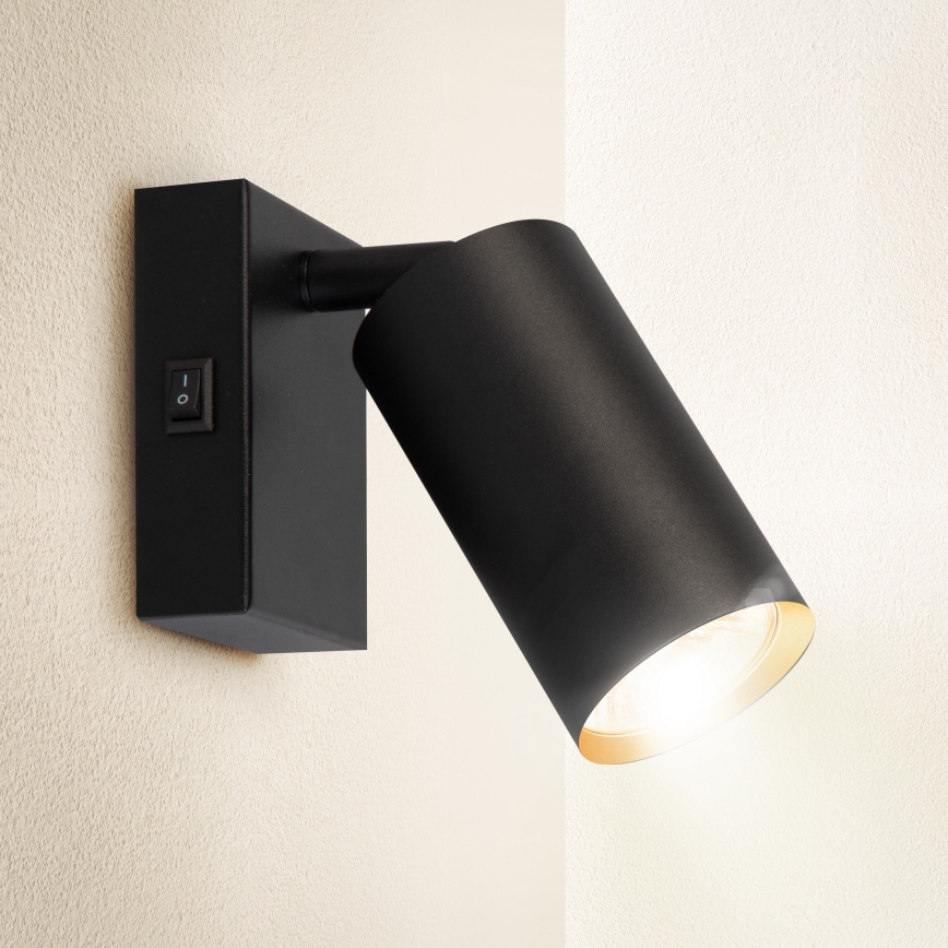 Brilagi - Kohtvalgusti seinale SELE 1xGU10/30W/230V must/kuldne