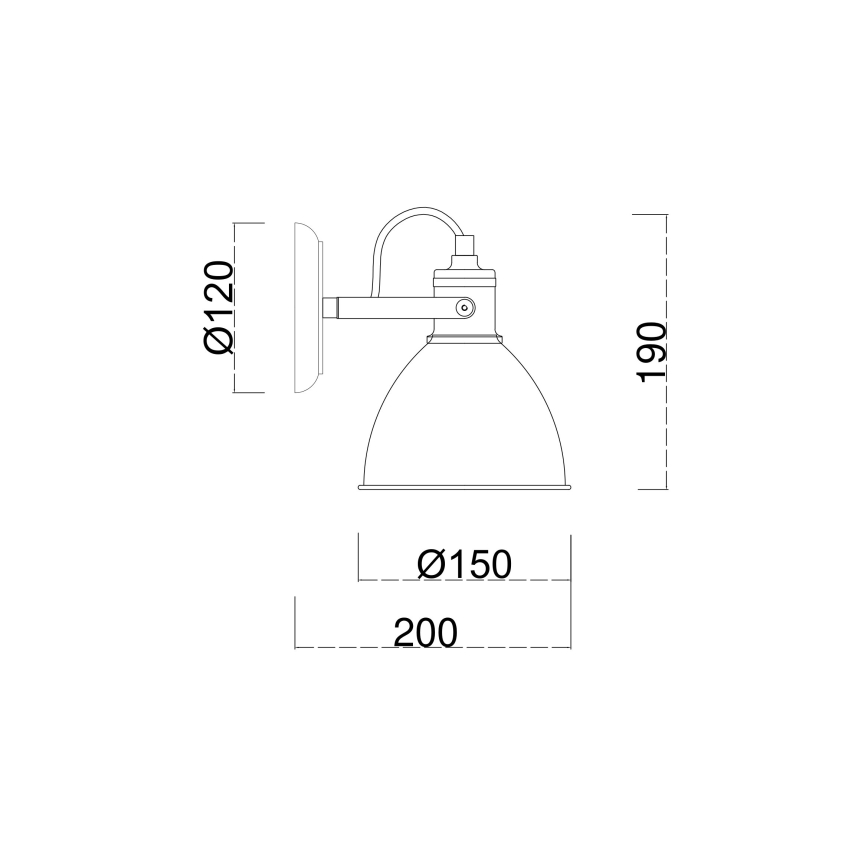Brilagi - Kohtvalgusti seinale TECHNO 1xE27/60W/230V pronks