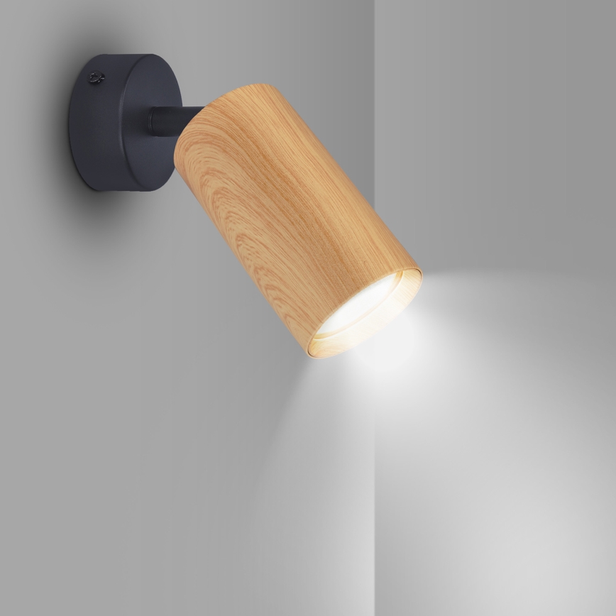 Brilagi - Kohtvalgusti SELE 1xGU10/30W/230V must/tammepuidu kaunistus