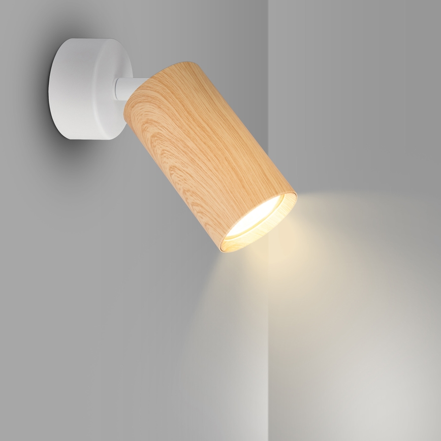 Brilagi - Kohtvalgusti SELE 1xGU10/30W/230V valge/tammepuidu kaunistus
