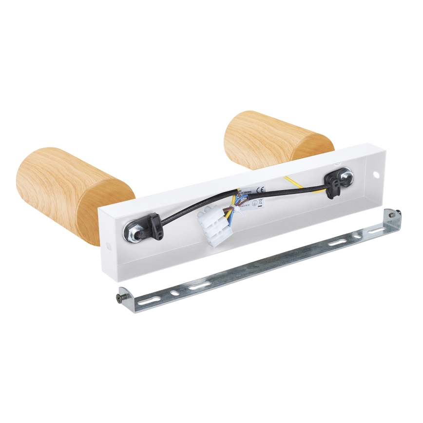 Brilagi - Kohtvalgusti SELE 2xGU10/30W/230V valge/tammepuidu kaunistus