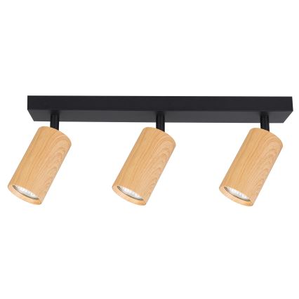 Brilagi - Kohtvalgusti SELE 3xGU10/30W/230V must/tammepuidu kaunistus