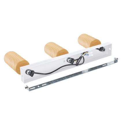 Brilagi - Kohtvalgusti SELE 3xGU10/30W/230V valge/tammepuidu kaunistus