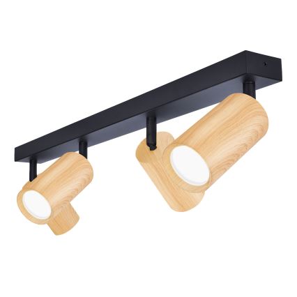 Brilagi - Kohtvalgusti SELE 4xGU10/30W/230V must/tammepuidu kaunistus