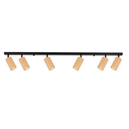 Brilagi - Kohtvalgusti SELE 6xGU10/30W/230V must/tammepuidu kaunistus