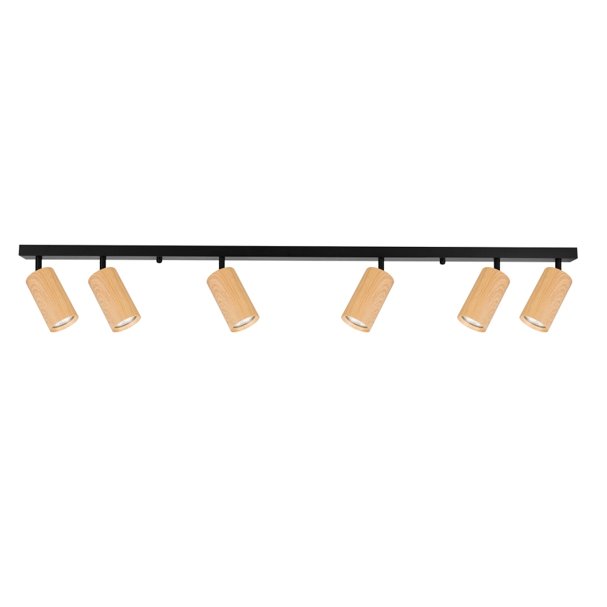 Brilagi - Kohtvalgusti SELE 6xGU10/30W/230V must/tammepuidu kaunistus