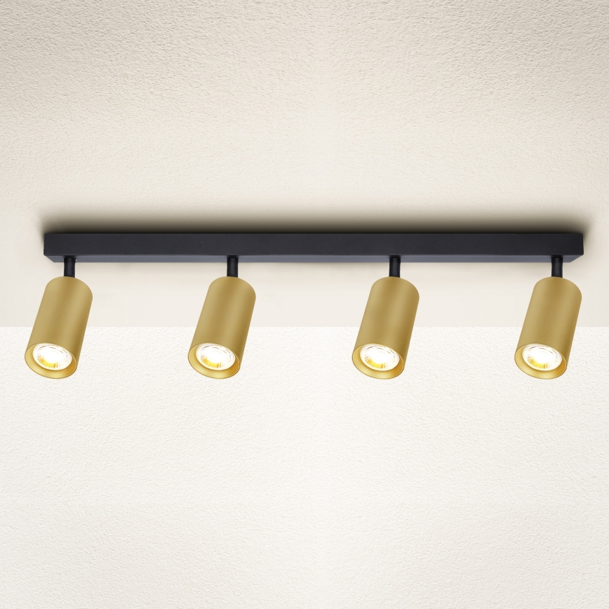 Brilagi - Kohtvalgusti SELE GOLDEN 4xGU10/30W/230V must/kuldne