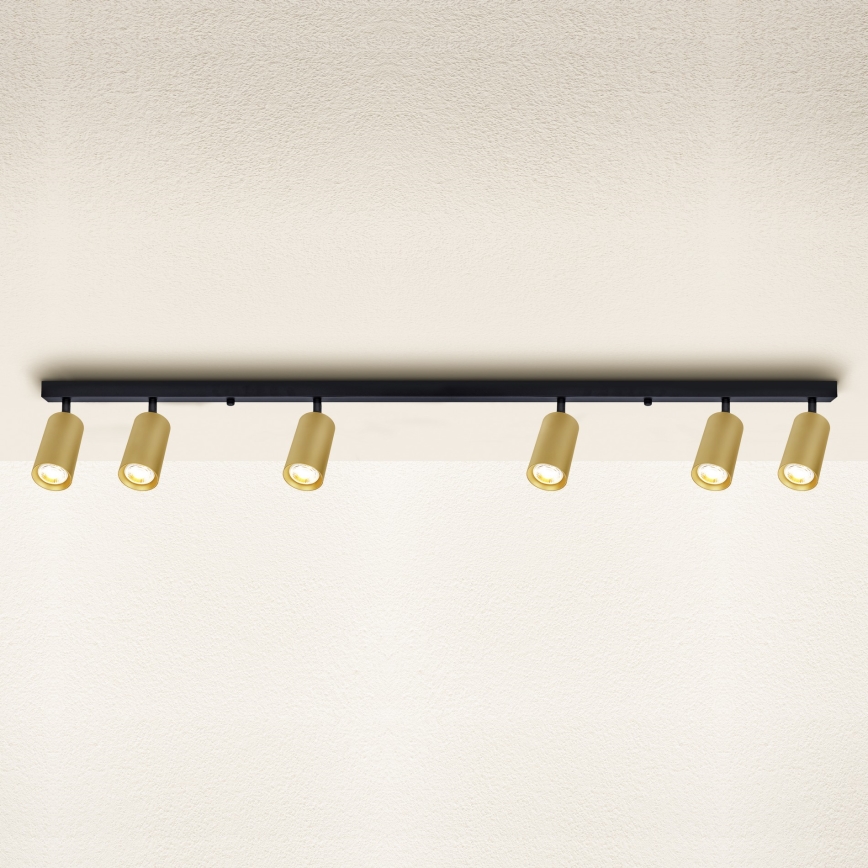 Brilagi - Kohtvalgusti SELE GOLDEN 6xGU10/30W/230V must/kuldne