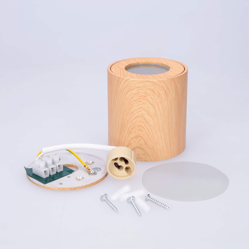 BRILAGI - Kohtvalgusti vannituppa MIA 1xGU10/30W/230V 84x80 mm tammepuidu kaunistus IP44