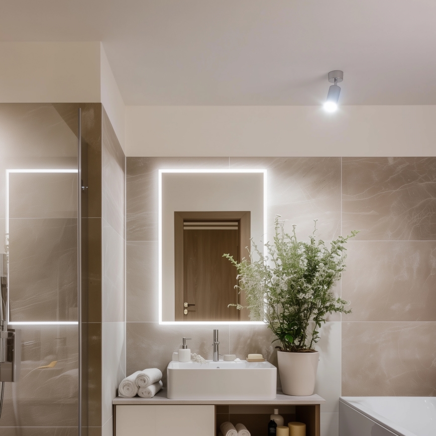 Brilagi - Kohtvalgusti vannituppa SELE 1xGU10/30W/230V IP44 läikiv kroom