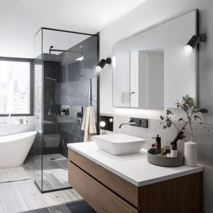 Brilagi - Kohtvalgusti vannituppa SELE 1xGU10/30W/230V IP44 must