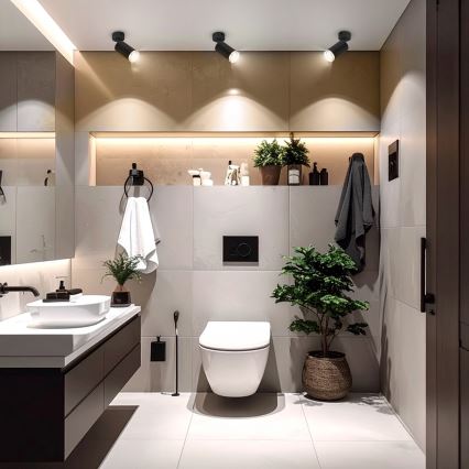 Brilagi - Kohtvalgusti vannituppa SELE 1xGU10/30W/230V IP44 must