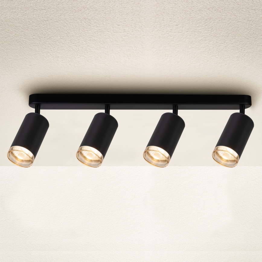 Brilagi - Kohtvalgusti vannituppa SELE 4xGU10/30W/230V IP44 must