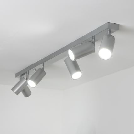 Brilagi - Kohtvalgusti vannituppa SELE 6xGU10/30W/230V IP44 hõbedane
