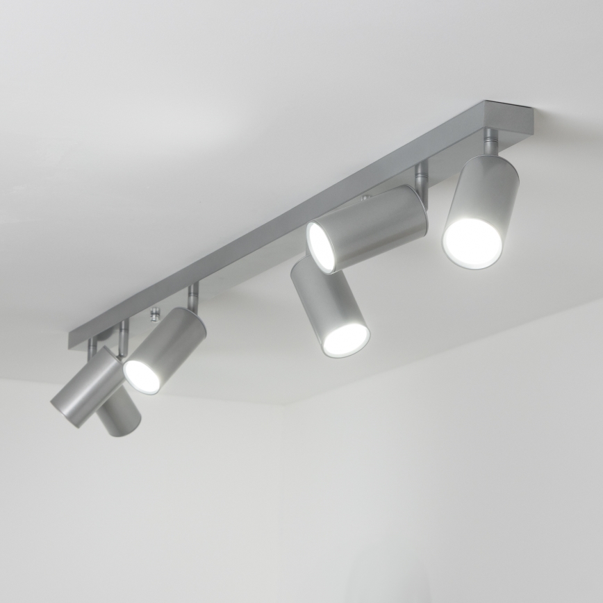 Brilagi - Kohtvalgusti vannituppa SELE 6xGU10/30W/230V IP44 hõbedane