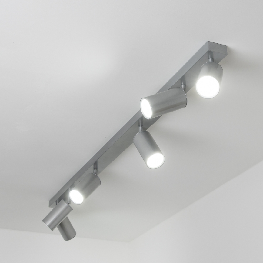 Brilagi - Kohtvalgusti vannituppa SELE 6xGU10/30W/230V IP44 hõbedane
