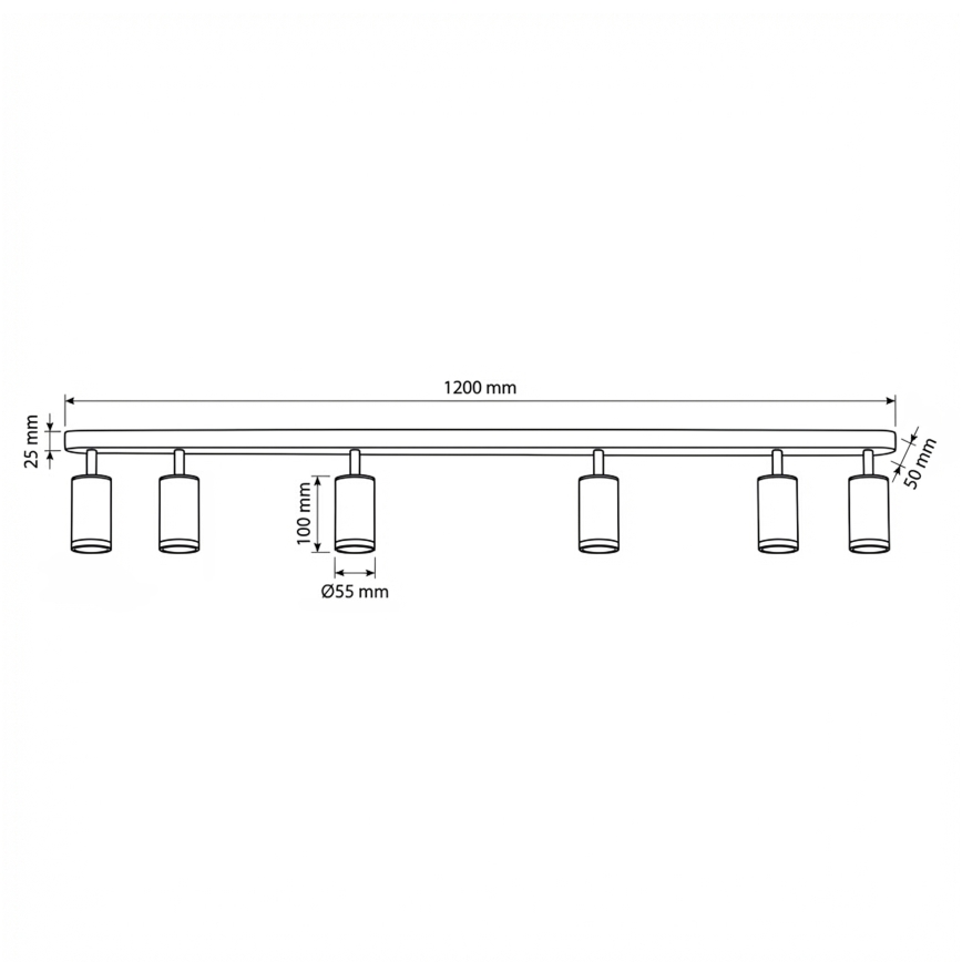 Brilagi - Kohtvalgusti vannituppa SELE 6xGU10/30W/230V IP44 valge