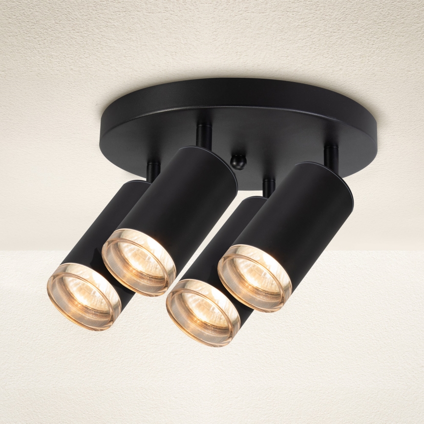 Brilagi - Kohtvalgusti vannituppa SELE AQUA 4xGU10/30W/230V IP44 must