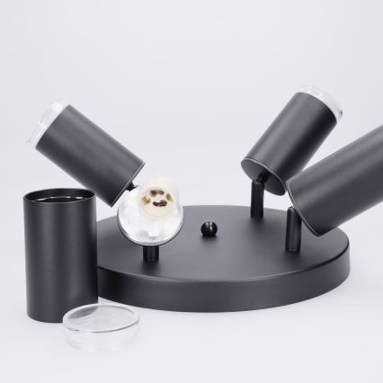Brilagi - Kohtvalgusti vannituppa SELE AQUA 4xGU10/30W/230V IP44 must