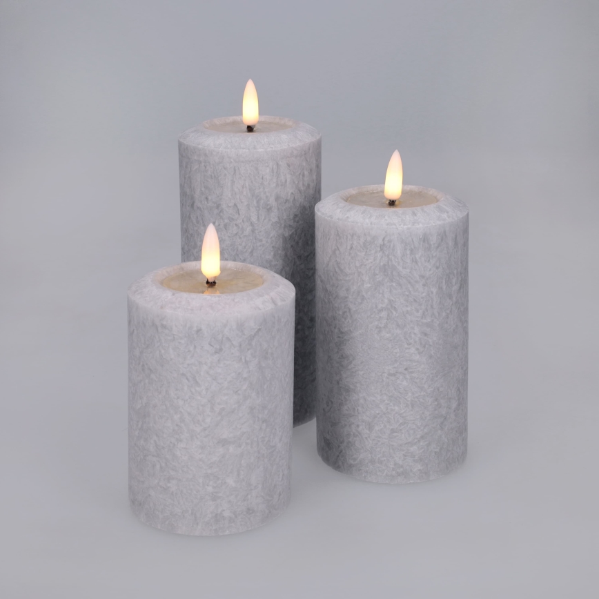 BRILAGI - komplekt 3x LED-küünlaid LED/2xAA hall