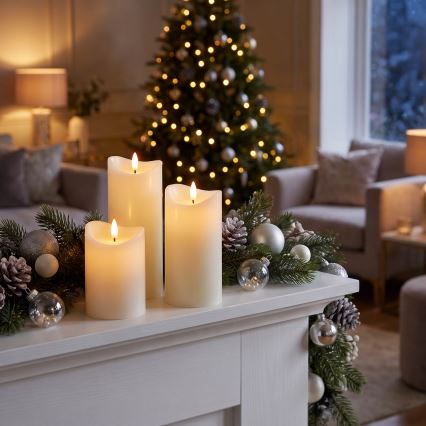 BRILAGI - KOMPLEKT 3x LED-küünlaid LED/2xAAA kreemivärvi