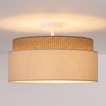 Brilagi - Lae külge kinnitatav lühter PADOVA 1xE27/60W/230V, Ø 40 cm, beež