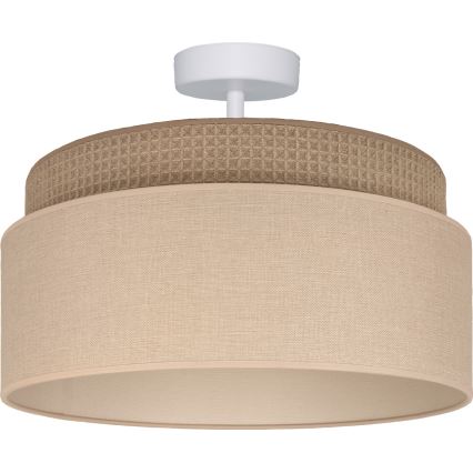 Brilagi - Lae külge kinnitatav lühter PADOVA 1xE27/60W/230V, Ø 40 cm, beež