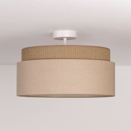 Brilagi - Lae külge kinnitatav lühter PADOVA 1xE27/60W/230V, Ø 40 cm, beež