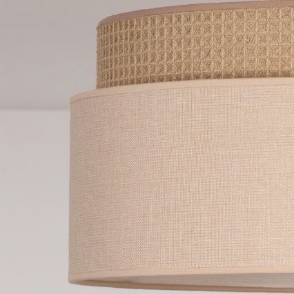 Brilagi - Lae külge kinnitatav lühter PADOVA 1xE27/60W/230V, Ø 40 cm, beež